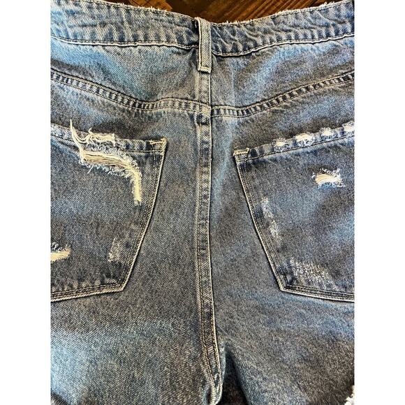 Vervet Color block Denim Cut Off Jean Shorts Women Large Fringe Western Summer - Picture 12 of 12